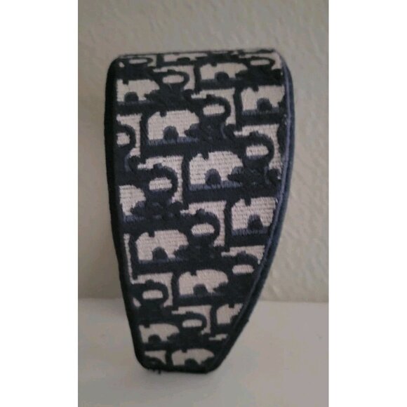 Dior Accessories - Christian DIOR Designer Women's Navy Blue Logo D-Oblique Headband Hair Accessory